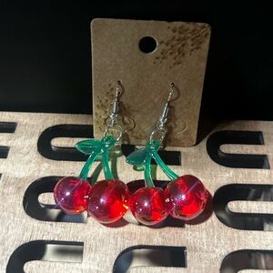 Trendy New Y2K Inspired Cherry Earrings Cute Kawaii Fruit Jewelry cute jewelry